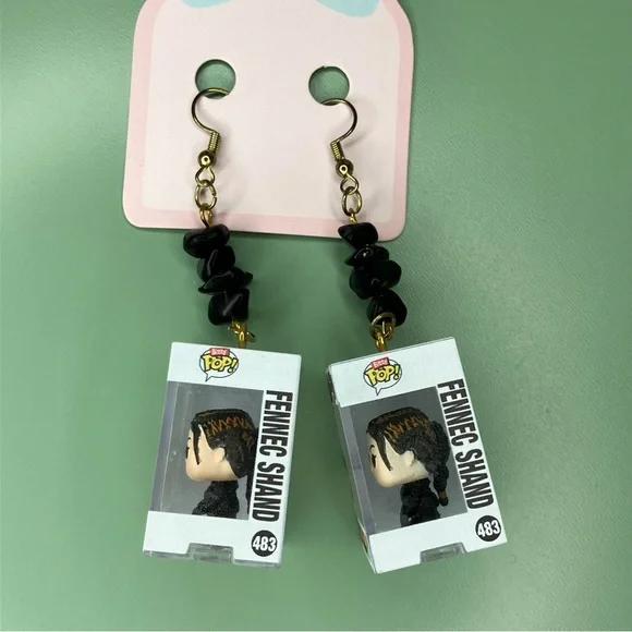 Star Wars Fennec Shand Upcycled Bitty Funko Handmade Earrings - Picture 4 of 7